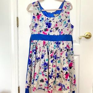 Pink And Blue Floral Dress From Lulu’s Size Large - image 1